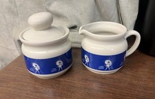 Morton Salt "When It Rains It Pours" Ceramic Sugar Bowl and Creamer Set — listing 2