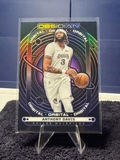 Panini Obsidian Anthony Davis Red Etched Parallel Basketball Card, Los Angeles Lakers