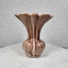 Vintage American Art Pottery Swirl Bud Vase, Green Matte-Gloss Glaze, Made in USA — listing 3