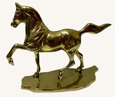 Vintage Cast Brass Standing Horse Figural Doorstop — listing 3