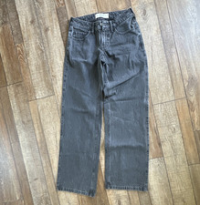 Hollister Black Baggy Jeans with Embroidered Cobra Snake Back Pocket