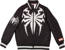 Marvel Amazing Spider-Man Baby Varsity Football Jacket, Black/White/Red, Size 12M, listing 6