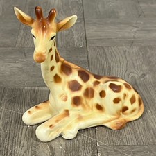 Sitting Giraffe Figurine in Gold Metallic Finish with Whitewash Accents, 10 inch — listing 2
