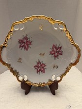Vintage Japanese Reticulated Porcelain Cabinet Plate with Yellow Roses — listing 2