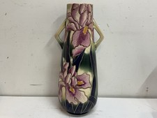 Vintage Japanese Satsuma-Style Cobalt Blue Twin-Handled Moriage Vase with Immortal Figures Says 'Made in Japan' or 'Japan' — listing 3