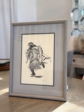 Signed & Numbered Limited Edition Native American Art Print - Two Mounted Warriors with Crescent Moon Landscape Yes - I can read the full name — listing 5