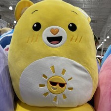 Care Bears Cousins Funshine Bear Plush in Gray Tabby Cat Costume, Sunglasses Sun Belly Badge — listing 2