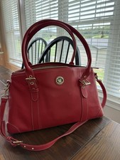 Dooney & Bourke Black Textured Leather Tote Bag with Tan Trim — listing 4