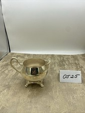 Oneida Silverplate Footed Creamer with Scroll Handle
