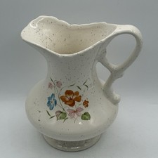 Treasure Craft Ceramic Lidded Pitcher with Embossed Lovebirds & Hearts Motif — listing 4