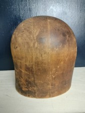 Antique Wooden Hat Block Crown Mold, Oval Dome Form 20 x 18 cm — listing 5