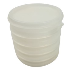 Vintage Tupperware Pastel Hamburger / Patty Press Keeper Set with Storage Rack — listing 4