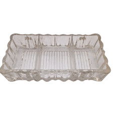 White Ceramic Scalloped Divided Serving Dish in Gift Box — listing 4