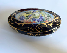 Set of 4 Hand-Painted Ceramic Plates with Architectural Ink Sketches, Signed & Dated 1933 — listing 2