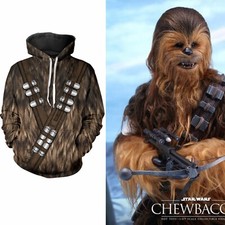 Star Wars Chewbacca Faux Fur Hooded Costume Sweatshirt with Bandolier Design — listing 4