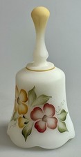 Fenton Custard Uranium Glass Bell with Daisy & Button Pattern, 6 inches — listing 3