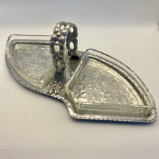 Rodney Kent Hand-Wrought Aluminum Tulip Pattern Tray and Basket Dish Set — listing 2