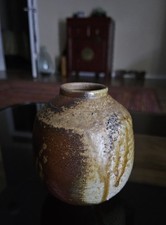 Studio Art Pottery Bud Vase with Textured Carved Surface and Ruffled Rim — listing 4