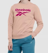 Reebok Women's Rose Pink Logo Crewneck Sweatshirt, Size XL — listing 3