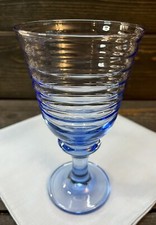Libbey Sirrus Blue Ribbed Glass Goblets, Set of 8 — listing 2