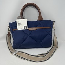 Anne Klein Black Saffiano-Style Faux Leather Satchel Handbag — listing 3