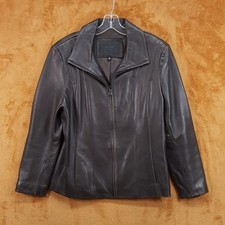 Avanti New York Women's Black Leather Zip-Front Jacket — listing 3