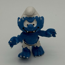Vintage Schleich Halloween Smurf Holding Jack-o'-Lantern Pumpkin PVC Figurine — listing 3