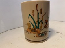 Wood Ducks by Andre Richard 3-Piece Ceramic Bathroom Set (Toothbrush Holder, Soap Dish, Tumbler) — listing 6