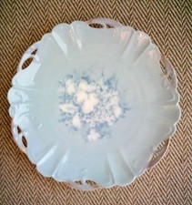 Reticulated Porcelain Decorative Plate with Floral Still Life and Gold Rim — listing 6