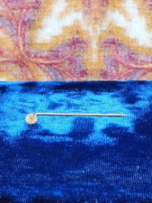 Antique Stickpin with Prong-Set Faceted Clear Stone — listing 6