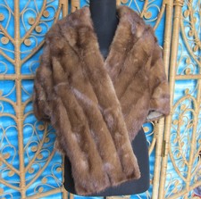 Vintage Mink Fur Stole with Shawl Collar, Miller Bros Rome — listing 2