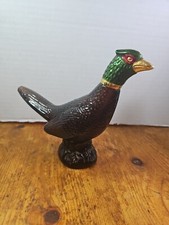 Vintage Avon Pheasant Figural Aftershave Decanter Glass Bottle