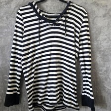 Calvin Klein Black and White Striped Cowl Neck Cap Sleeve Dress M — listing 4
