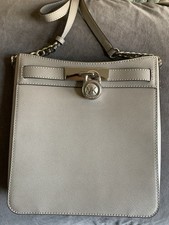 Michael Kors Hamilton Studded Leather Satchel in Luggage Brown