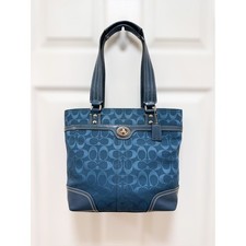 Coach Penelope Black Pebbled Leather Carryall Tote / Shoulder Bag — listing 6