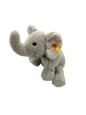 Steiff Cream Cotton Terry Plush Elephant with Blue Polka Dot Bandana, Article 221927, Button in Ear — listing 5