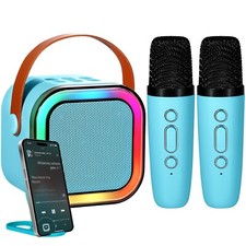 Wireless Bluetooth Karaoke Microphone with Built-in Speaker (Black) Yes - on the mic/box — listing 4