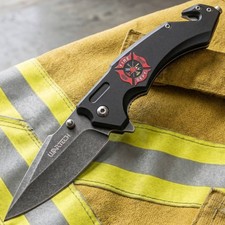 Wartech Fire Department Spring-Assisted Folding Rescue Knife with Glass Breaker and Seatbelt Cutter — listing 2