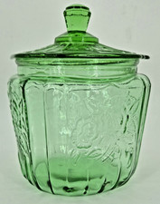 Green Depression Glass Cup and Saucer, 2.5 inch Cup — listing 6