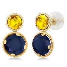 Vintage 14k Gold Emerald-Cut Blue Stone Cocktail Ring, Signed LEJA — listing 2
