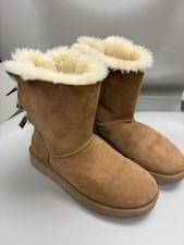 UGG Bailey Bow Tall Black Suede Sheepskin Boots — listing 5