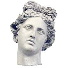 Apollo Belvedere Bronze-Tone Bust on Marble Base — listing 6