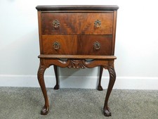 Chippendale-Style Mahogany Two-Tier End Table with Ball-and-Claw Feet