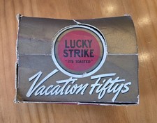 Vintage Lucky Strike Flat Fifties Green Cigarette Tin (American Tobacco Co.) — listing 3