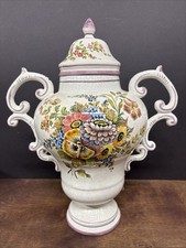 Vintage Italian Hand-Painted Pottery Vase/Beaker with Bridge Landscape Scene — listing 2