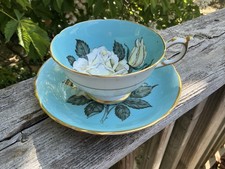 Paragon Fine Bone China Floral Teacup and Saucer with Gilt Rim — listing 4