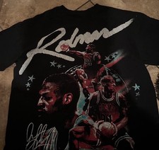 Dennis Rodman Graphic T-Shirt, Rodman Apparel, Size Large, White — listing 3