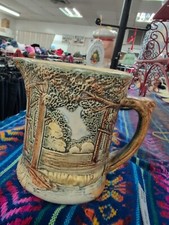 Hull Pottery Woodland W6 6.5" Ewer Pitcher with Lily Motif — listing 3