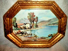 Florentine Giltwood Frame with Watercolor Botanical Print — listing 2