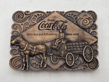 Coca-Cola Art Nouveau Nude Woman Brass Belt Buckle — listing 5